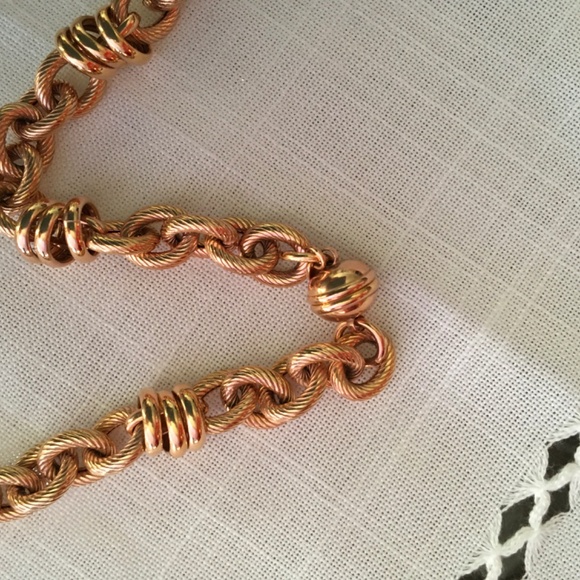Milor Bronze Multi-Circle Rose Gold Necklace and Bracelet - Picture 4 of 5